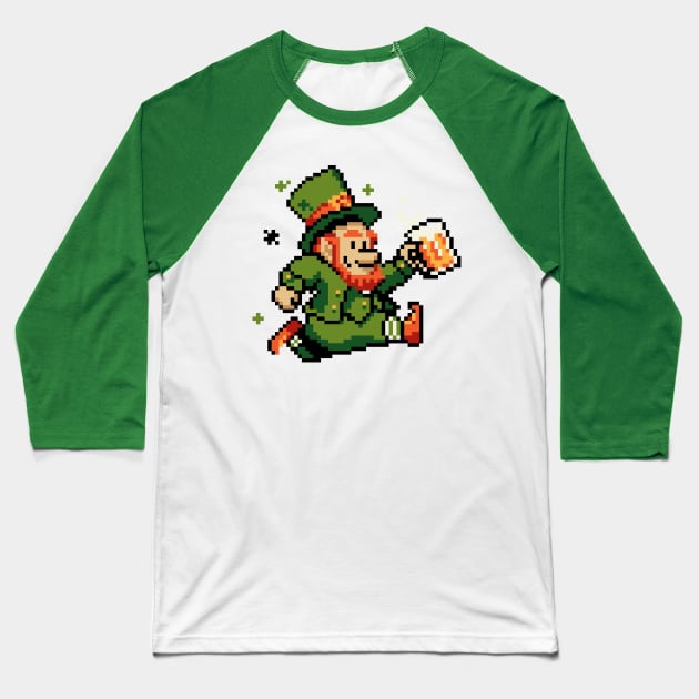 Leprechaun St. Patrick's Day Baseball T-Shirt by vo_maria